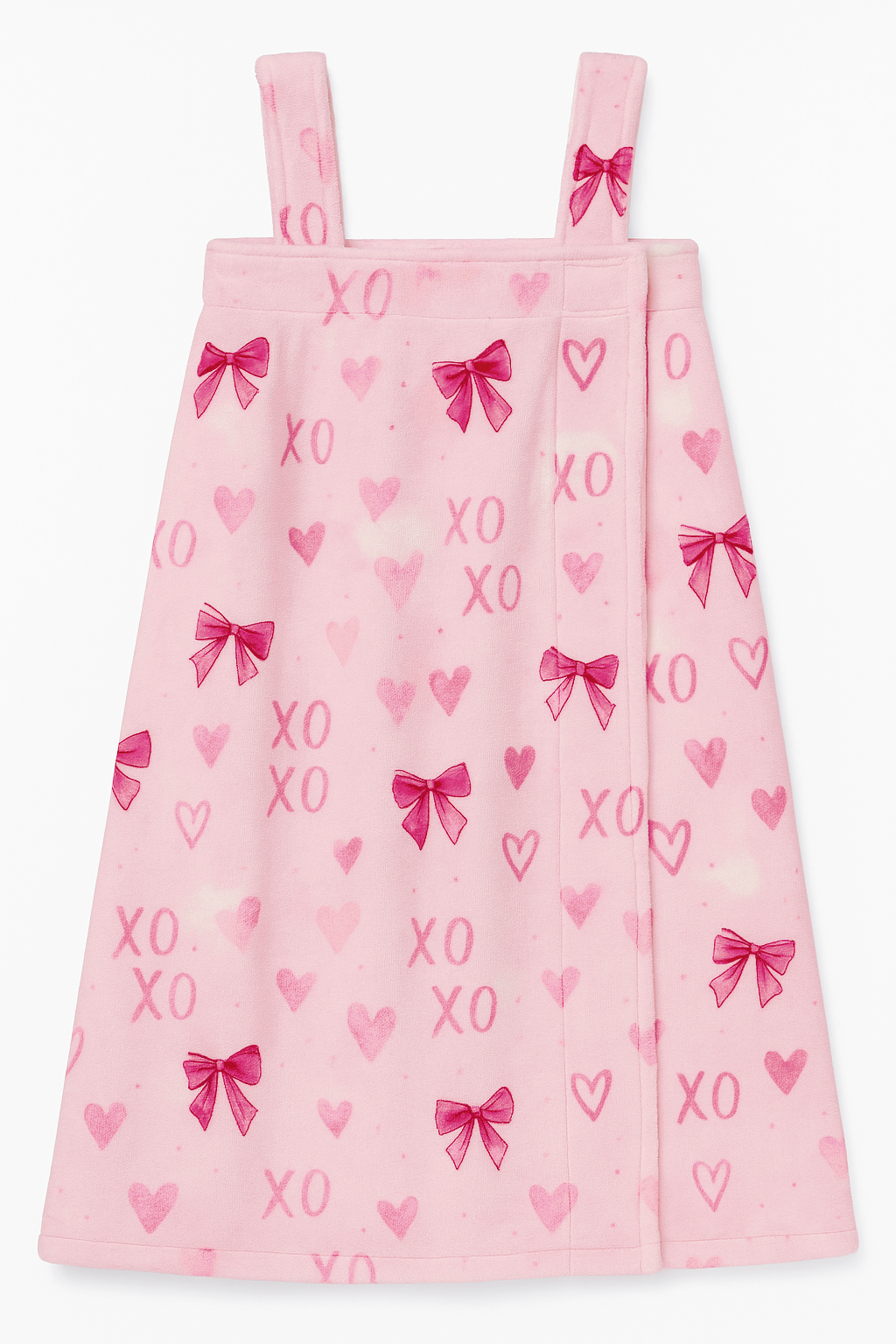 Preppy Goose Plush Bow Print Spa Wrap