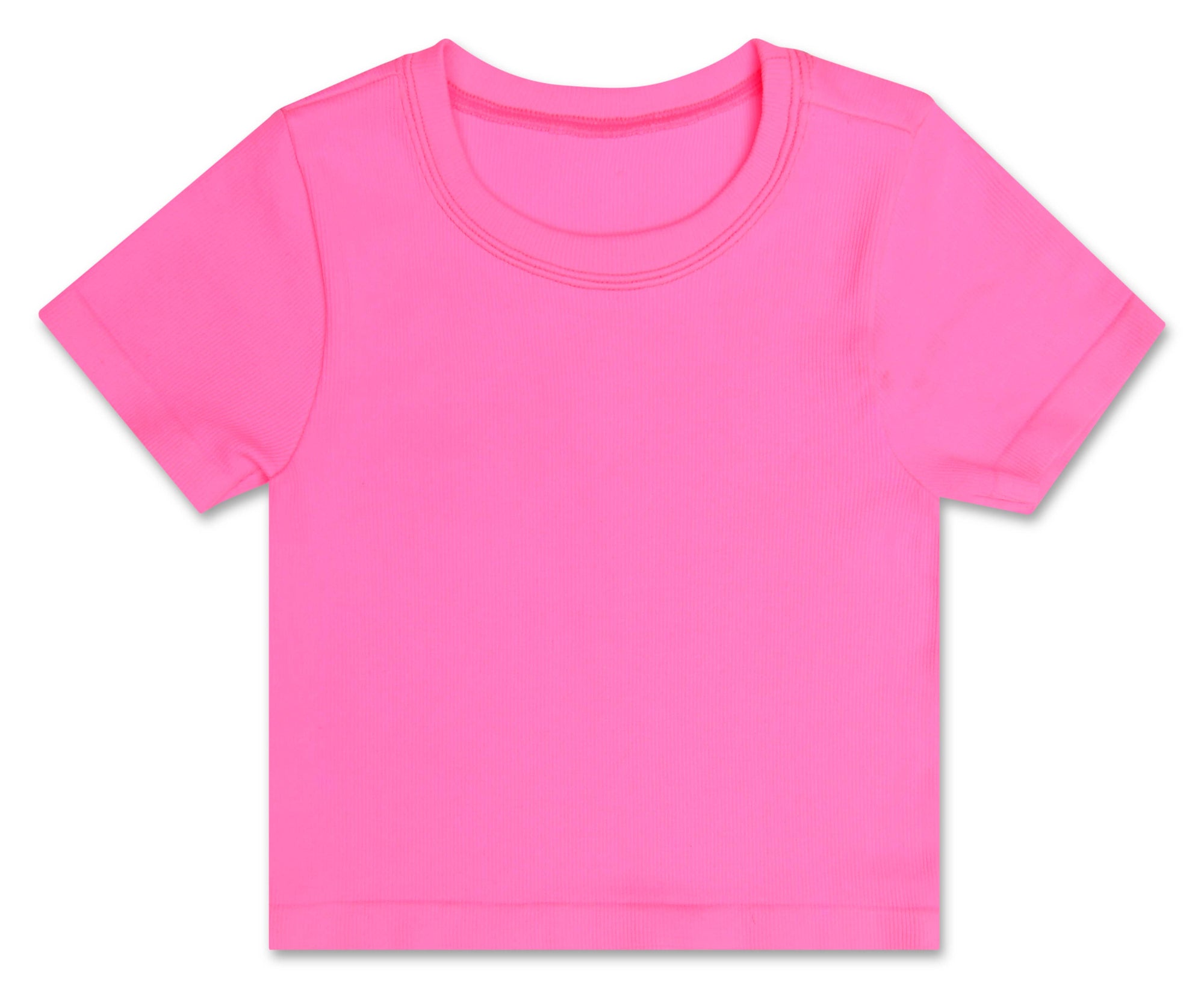 Iscream Ribbed Tee- Bright Pink