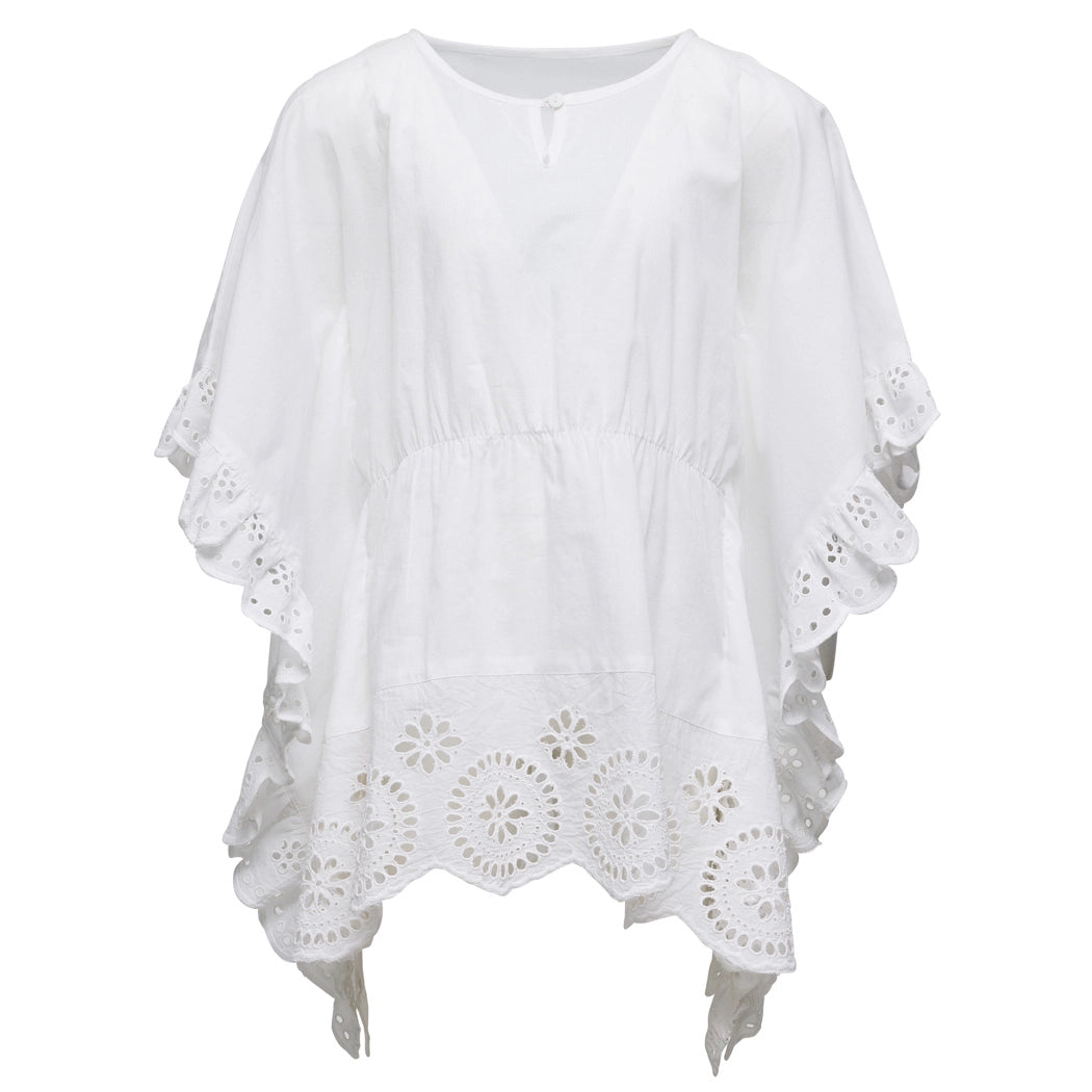 Snapper Rock Cesci White Eyelet Swim Cover Up