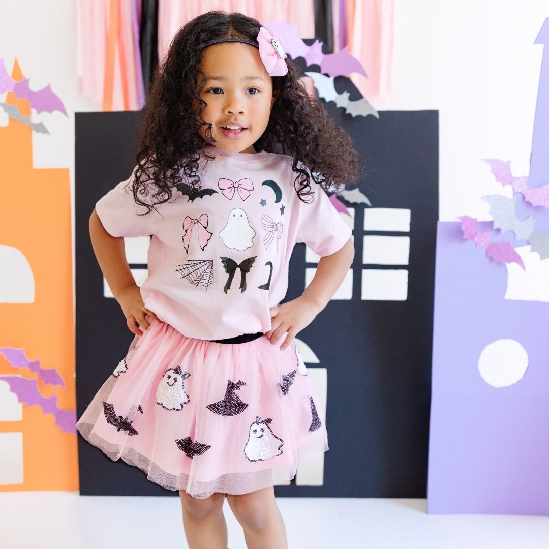 Sweet Wink Halloween Spooky Coquette T-Shirt-Size 4T