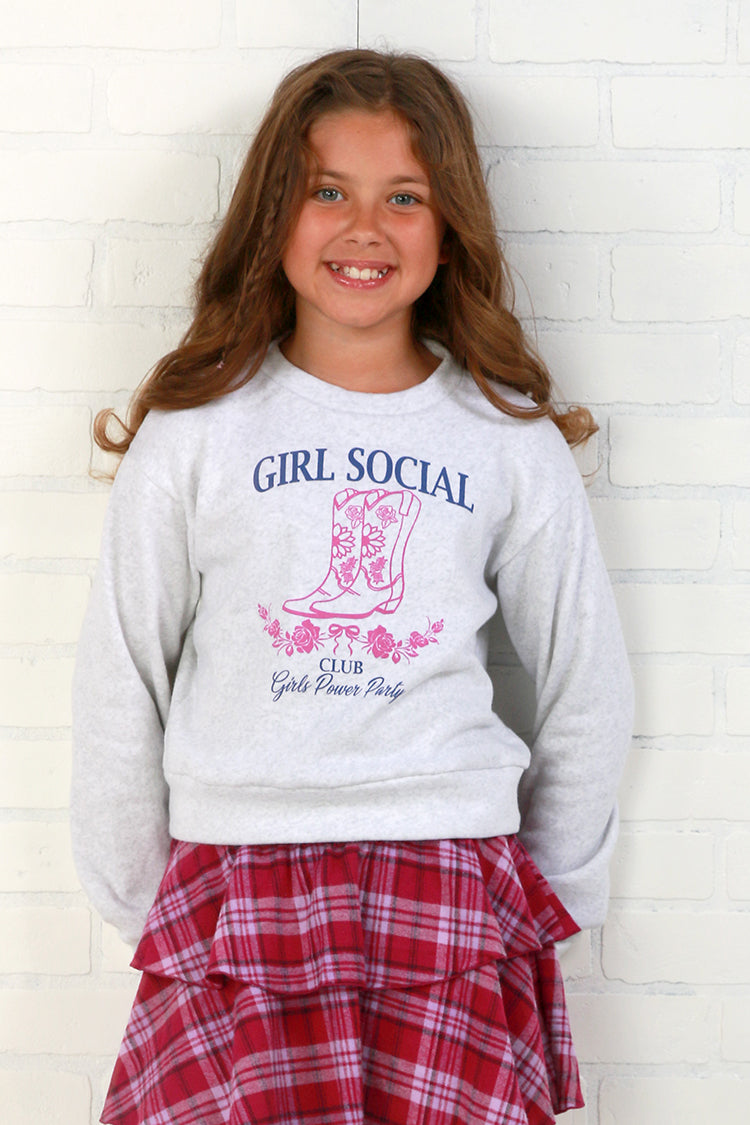 Flowers By Zoe Magenta Plaid Skirt