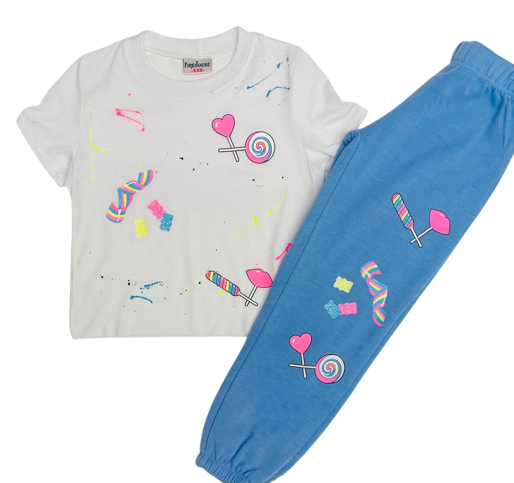 Firehouse Girls Candy Toss Sweatpant - Ice Blue