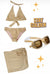 Piccoli Principi Febe 2pc Swimsuit - Gold Glitter
