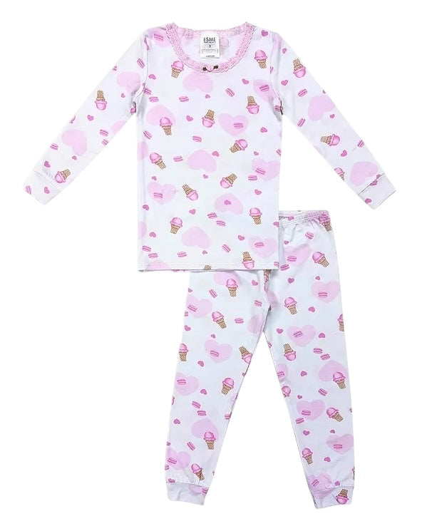 Esme Girls Pajamas 2pc Sweet Ice Cream Set