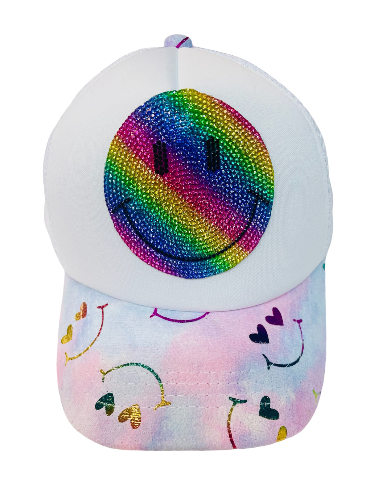 Bari Lynn Rainbow Smiley Trucker Hat * Toddler &amp; Tween