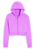 KatieJ NYC  Dylan Crop Zip Up Hoodie- Peony