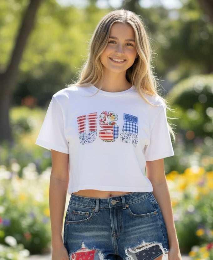 Camiseta con gráfico patriótico "Sweet Wink"