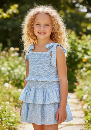KatieJ NYC Tween Emerson Dress - Blue Ditsy Floral - Everything But The Princess KatieJ NYC Tween Emerson Dress - Blue Ditsy Floral - Everything But The Princess