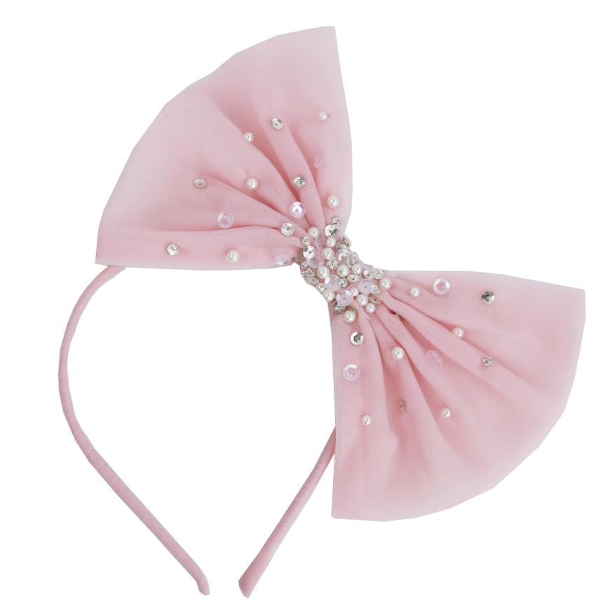 Ooh! La, La! Couture Bow Headband- Pink