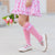 Little Stocking Co. - Pink Bow Scalloped Knee High Socks