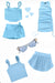 Little Olin Cinched Side Dress - Blue