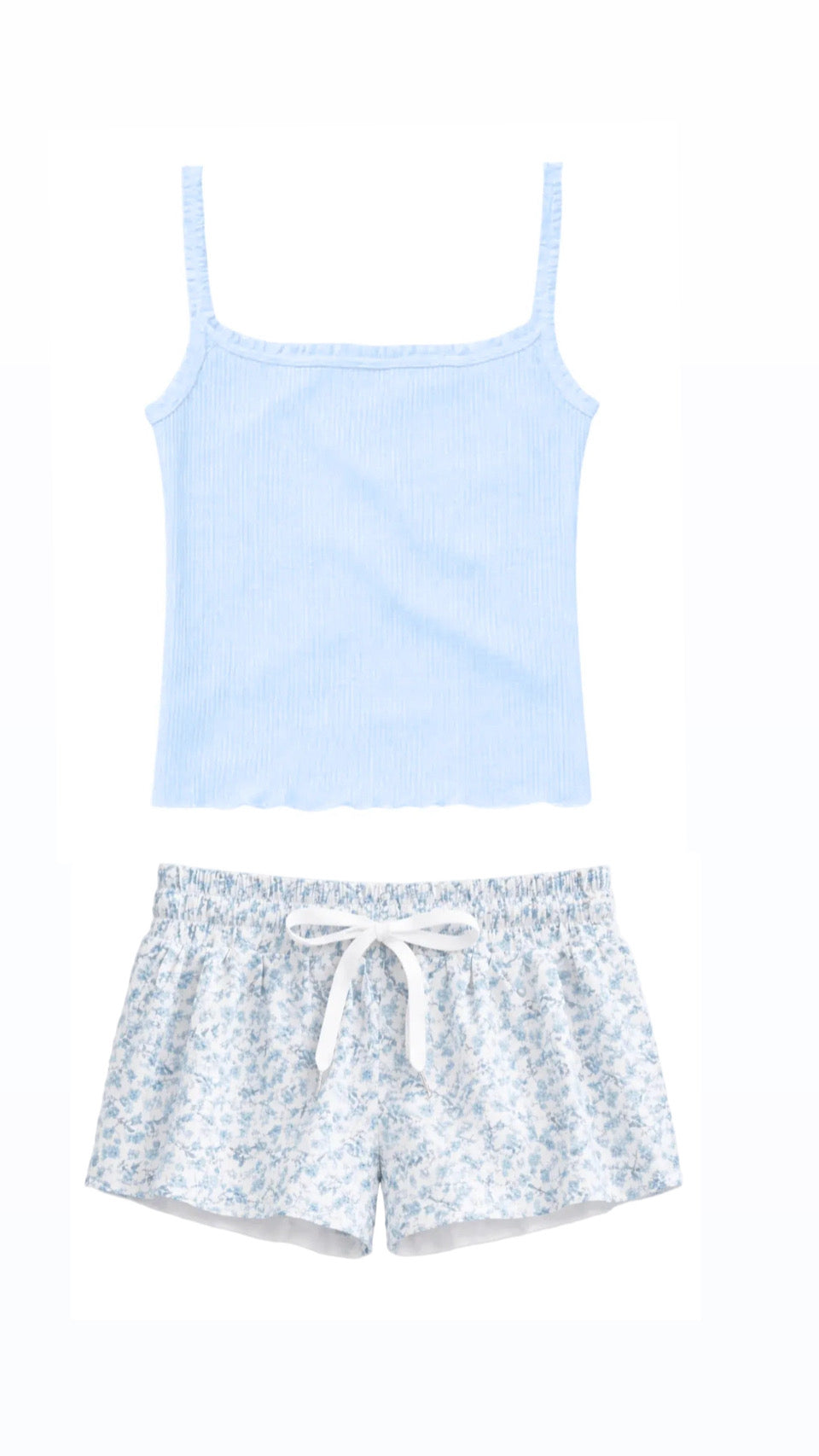 KatieJ NYC Farrah Short - Blue Ditsy Floral