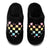 Living Royal Slippers -Black Checkered Heart