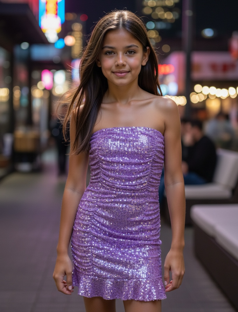 Gold Rush NYC Tween Violet Ophelia Dress