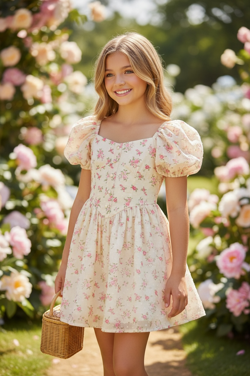 KatieJ NYC Tween Greta Dress - Vintage Bunches