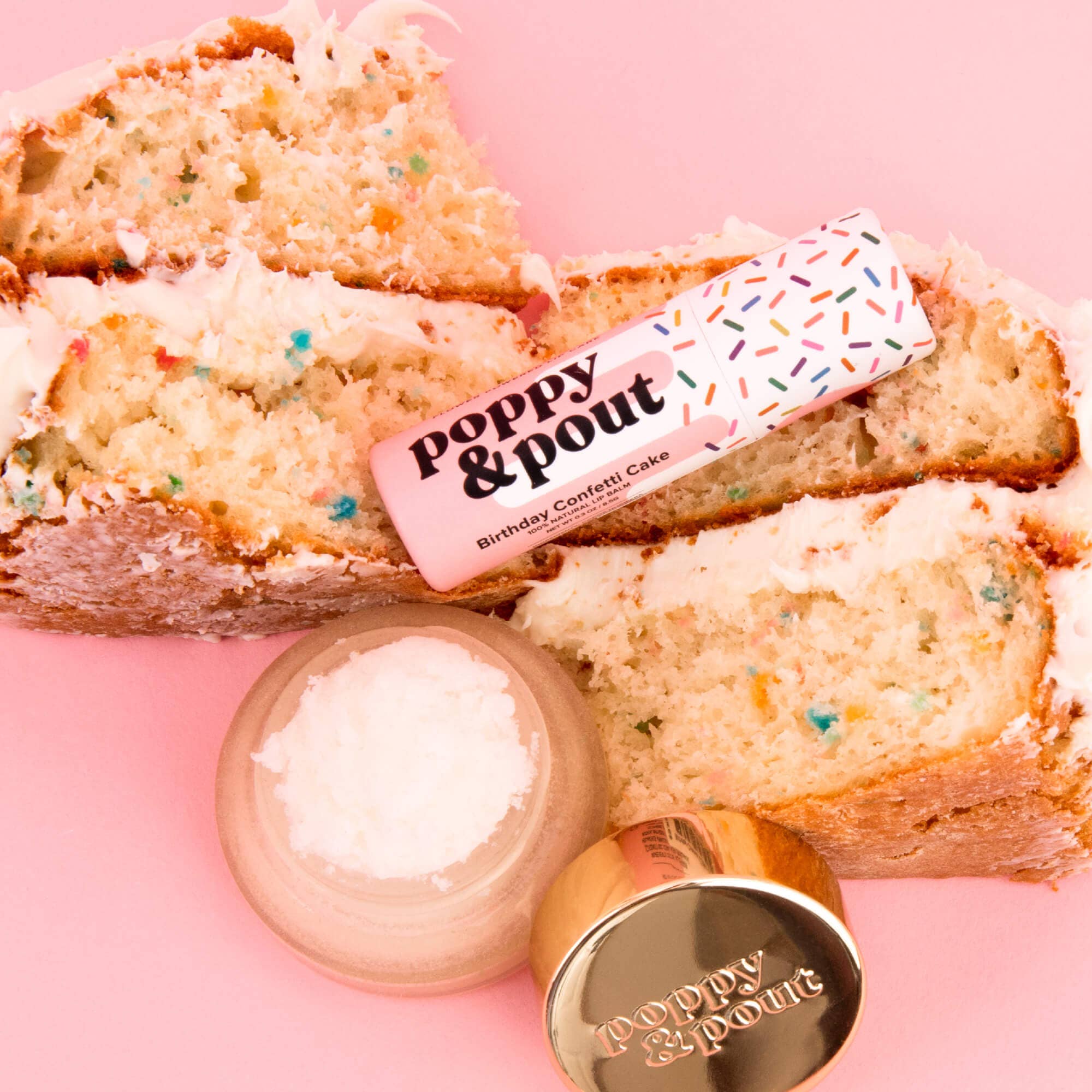 Poppy & Pout  Lip Care Duo-Birthday Confetti Cake