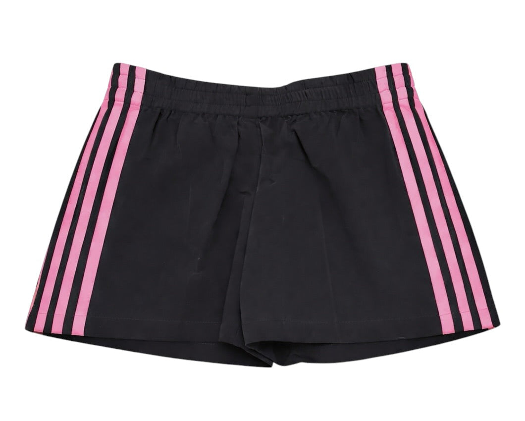 Tweenstyle Side Stripe Nylon Track Short - Black/Pink