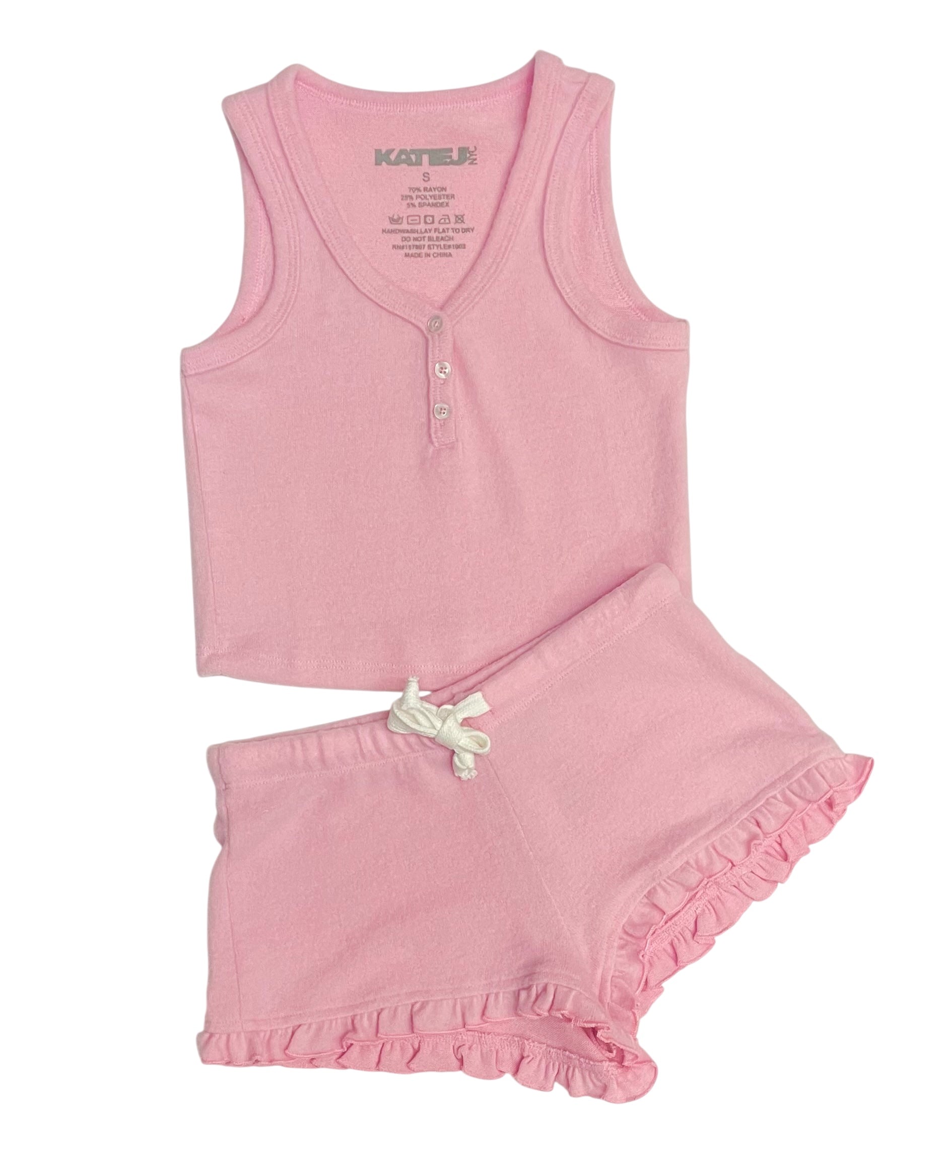 KatieJ NYC Drew Tank + Lotus Short Lounge Set