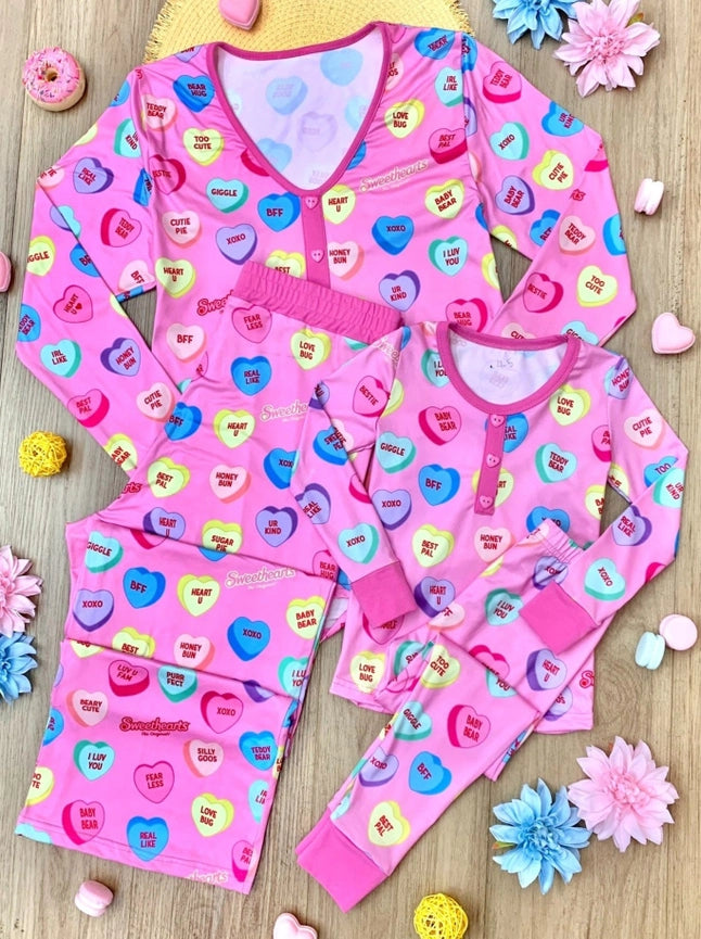 Sweethearts Candy Print Mommy &amp; Me Lounge