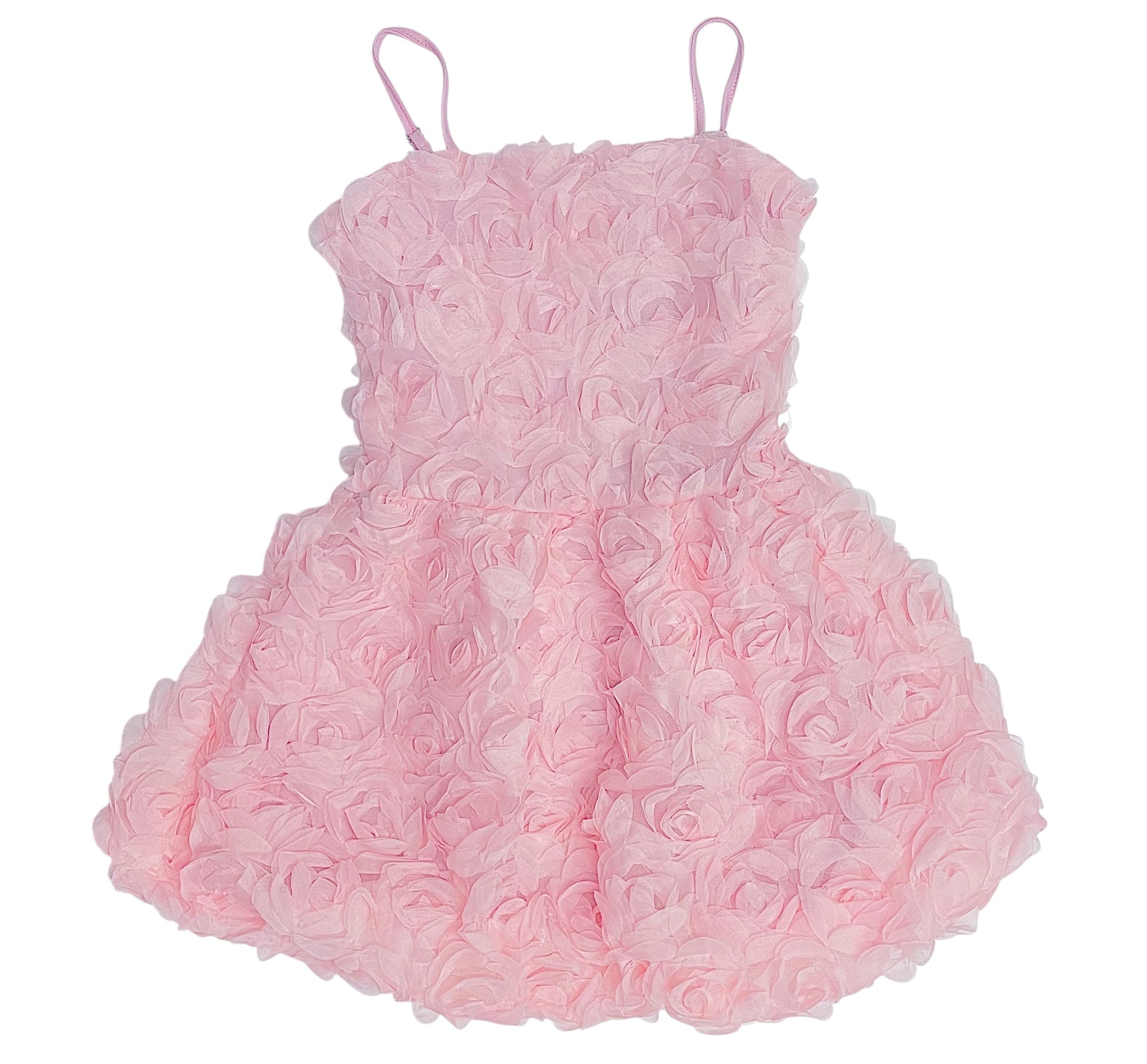 FBZ Flowers By Zoe Pink Rosette Tween Party Dress