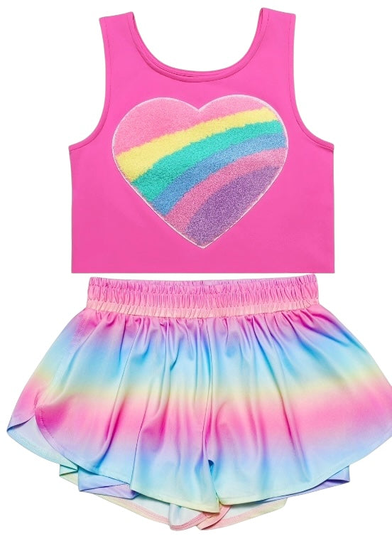 Mia New York Rainbow Heart Tank