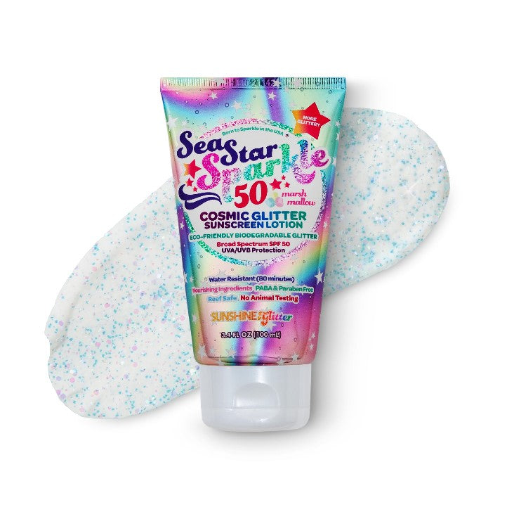 Sea Star Sparkle SPF 50 Waterproof Glitter Sunscreen - Marshmallow