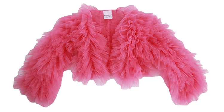 Ooh! La, La! Couture Ruffled Tulle Jacket - Candy Pink