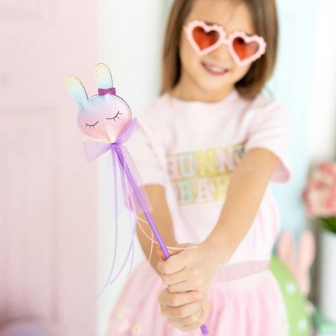 Sweet Wink Pastel Rainbow Easter Bunny Wand