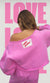 KatieJ NYC Shane Off The Shoulder Sweatshirt - Valentine’s Pink