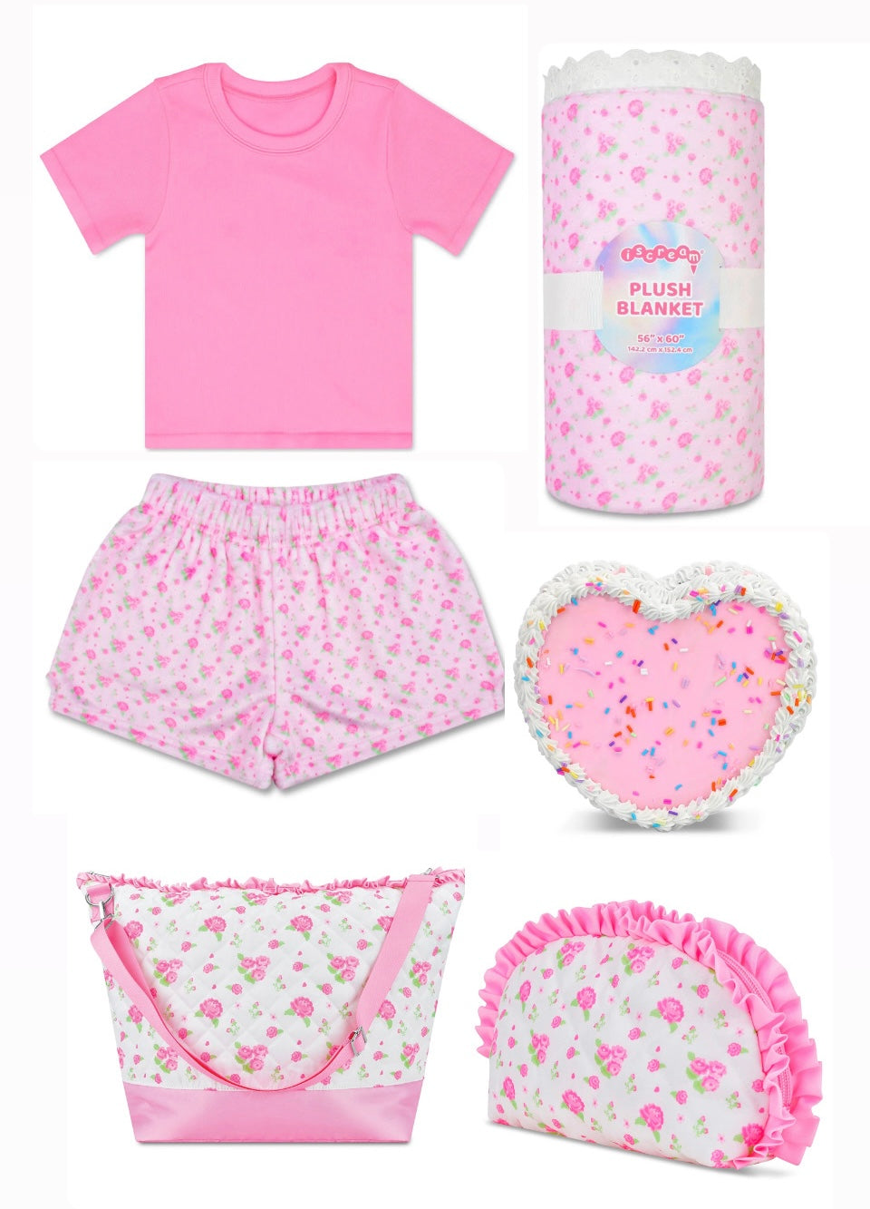 Iscream Pretty In Pink Plush Shorts