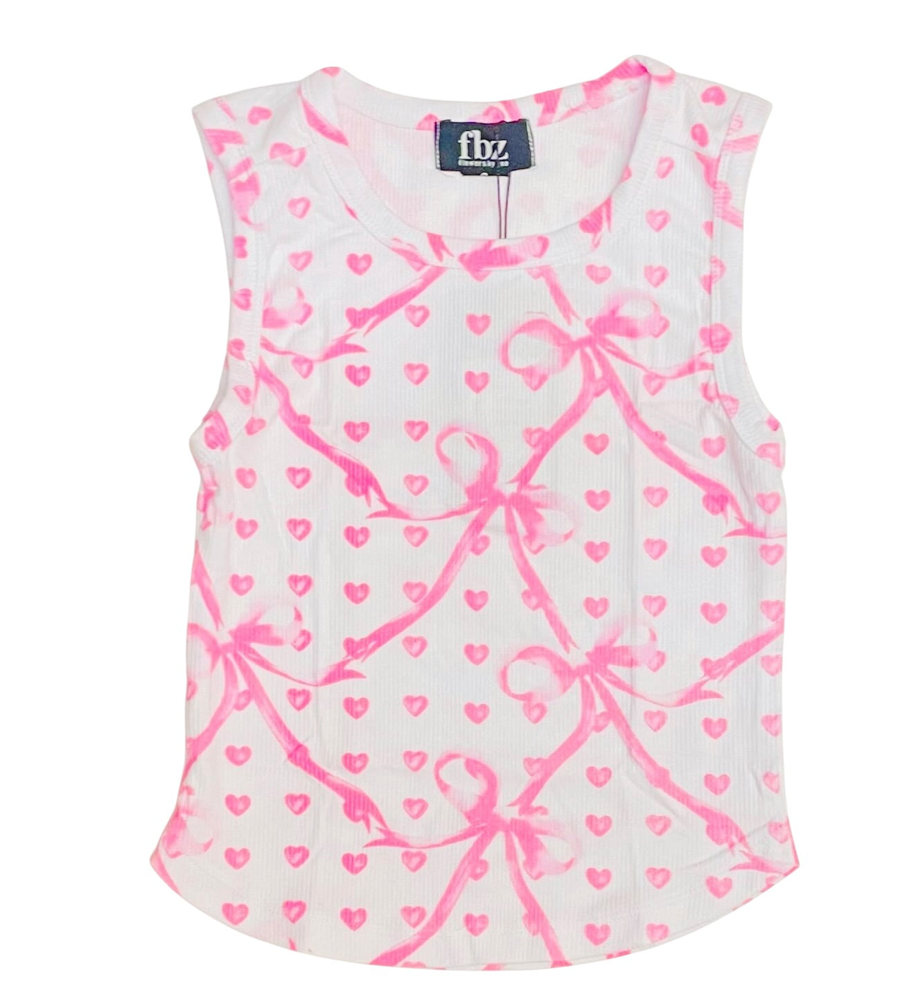 Cute coquette inspired tween girls tank top