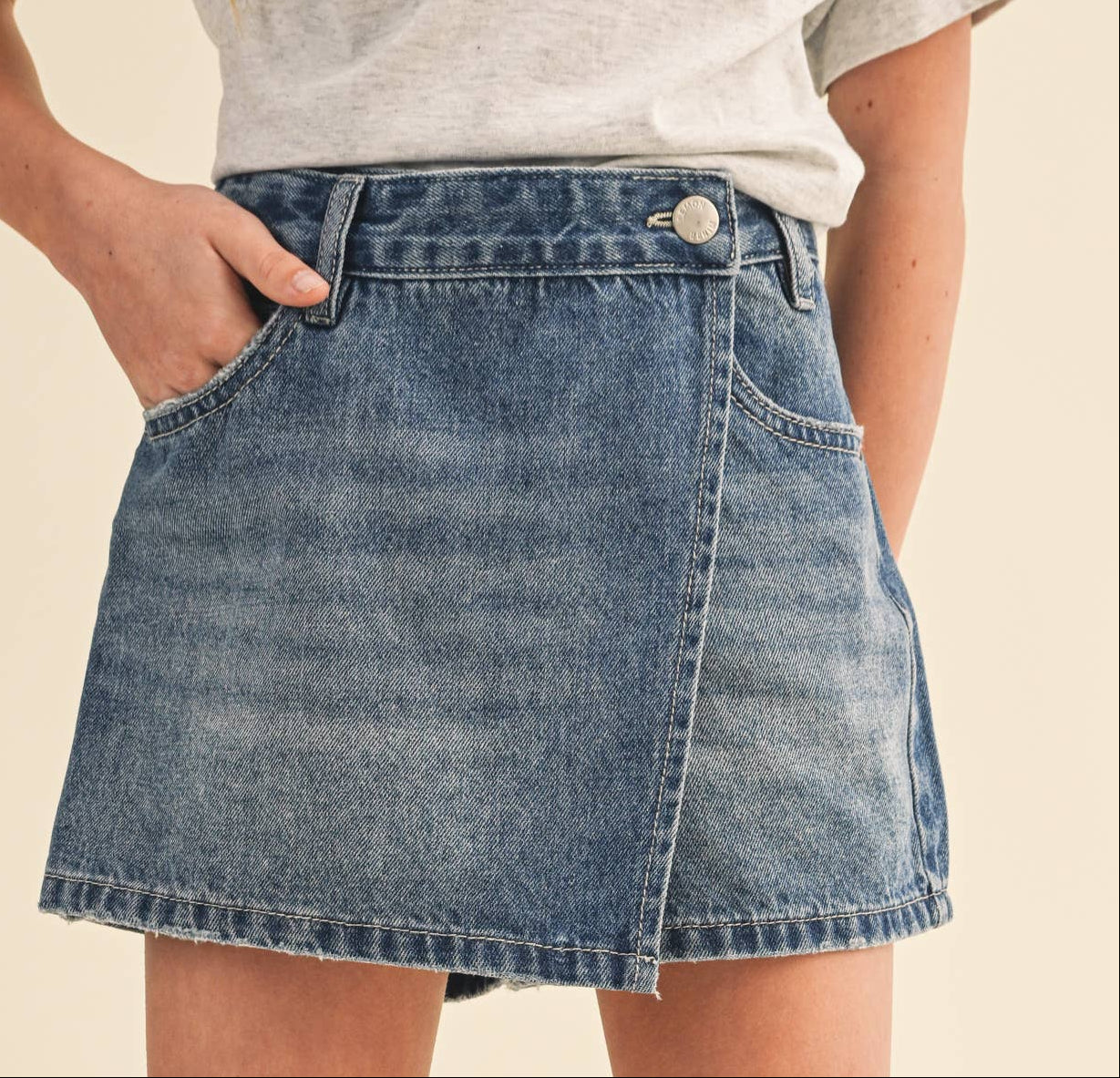 Heart & Arrow Tween Denim Skort * Built In Shorts *