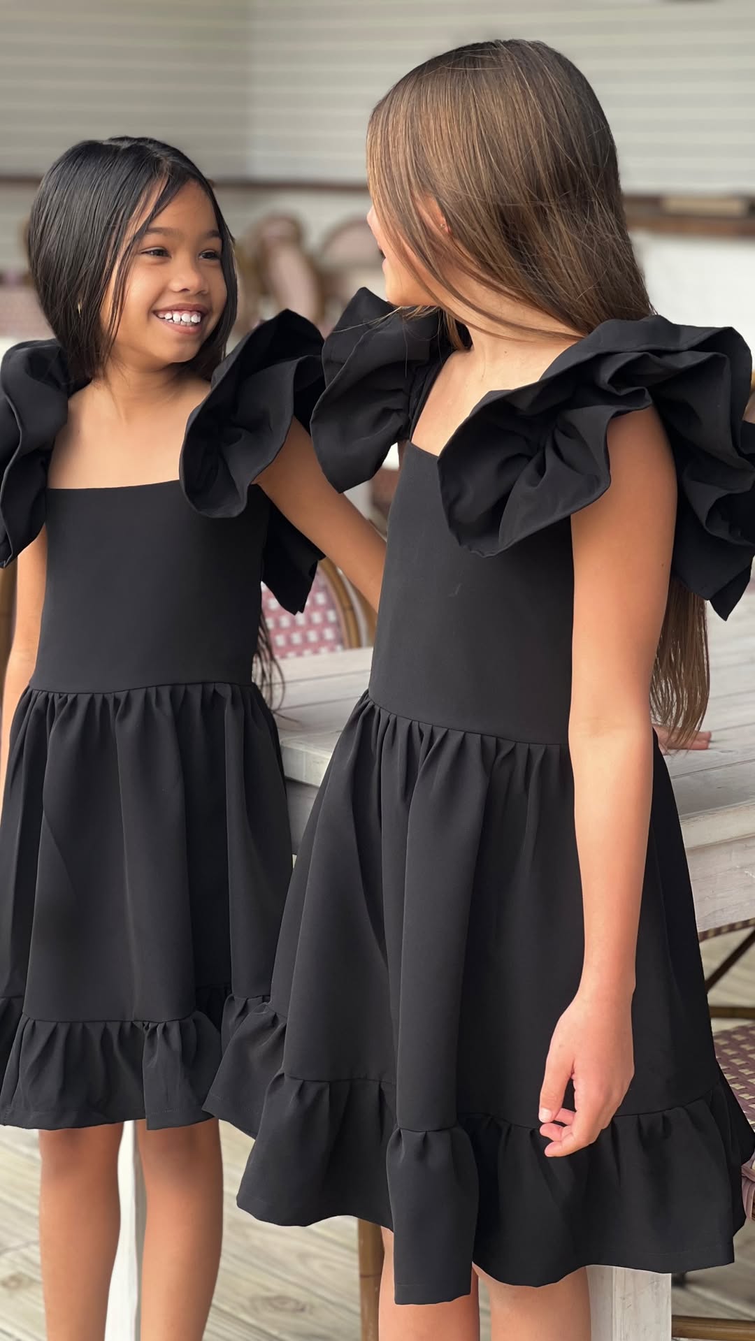 House Of Swan Poplin Dress- Black