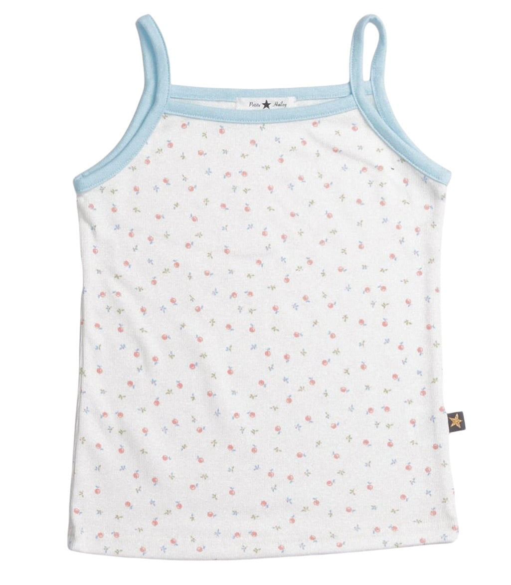 Petite Hailey Olivia Tank Top- Sky Blue Floral