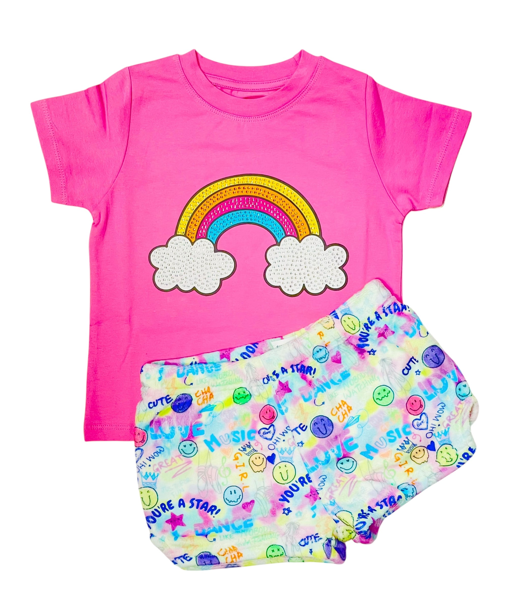 Preppy Goose Let's Dance Plush Lounge Shorts-Size 2/3