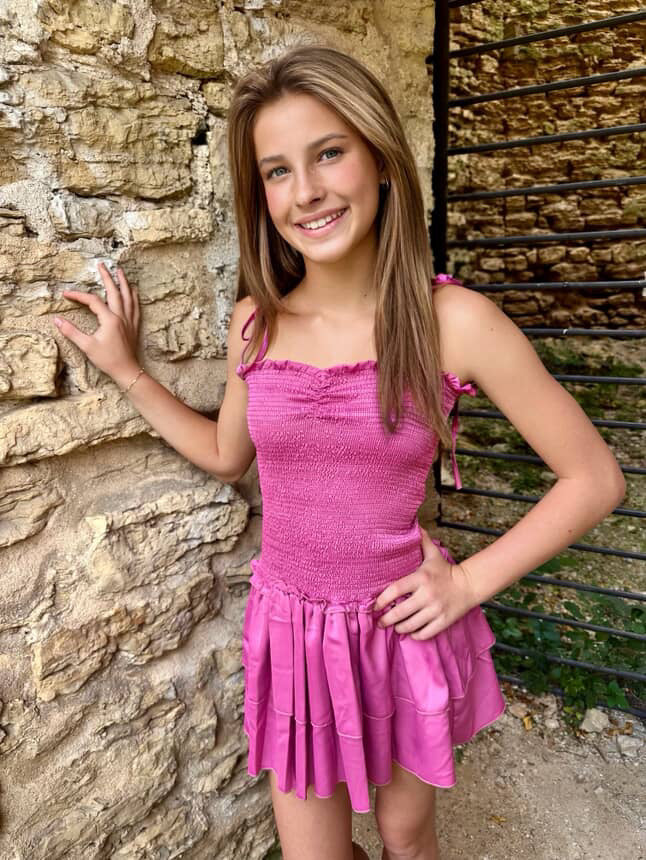 Theme NYC Lola Satin Dress - Rose