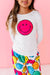 Macaron + Me Long Sleeve Bamboo Scoop Tee - Smiley