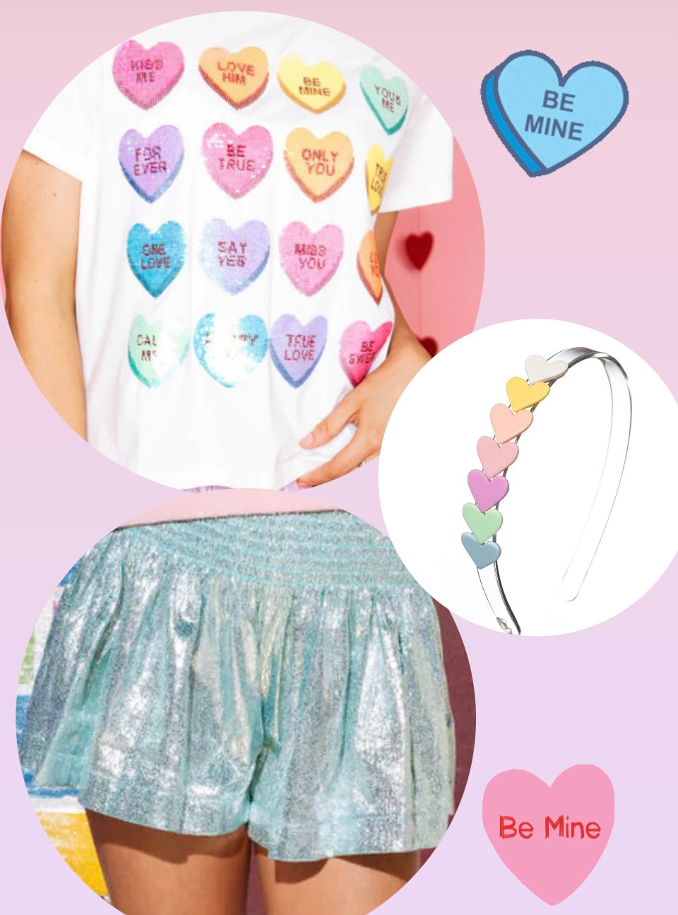 Queen Of Sparkles Kids Stacked Sweetheart Tee