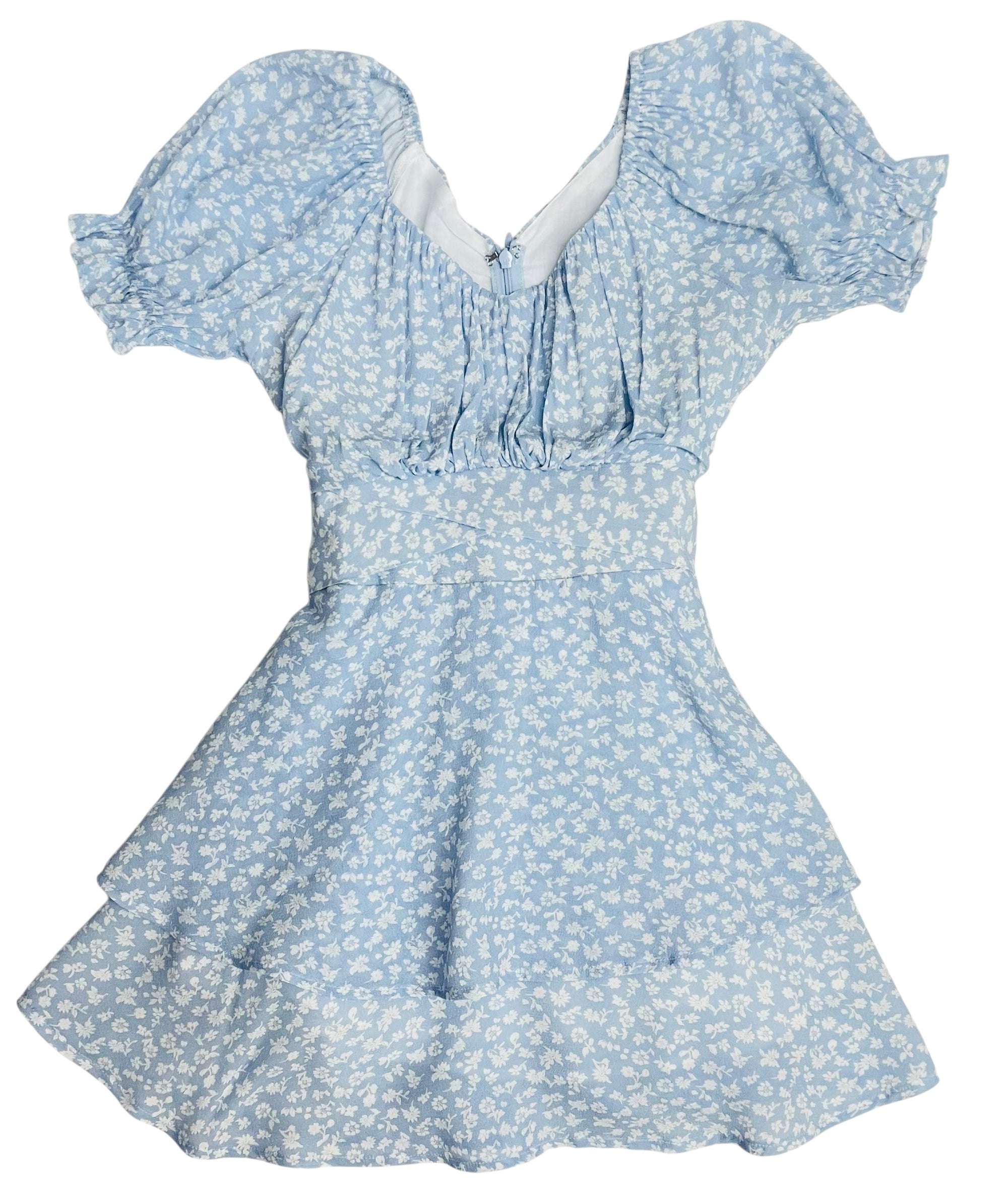 KatieJ NYC Delilah Dress- Blue Ditsy Floral