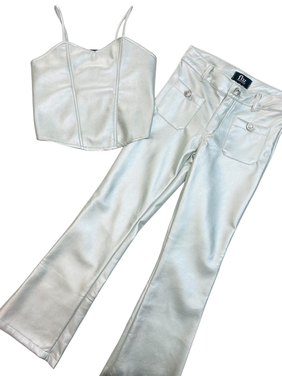 Flowers By Zoe Silver Pleather Pant