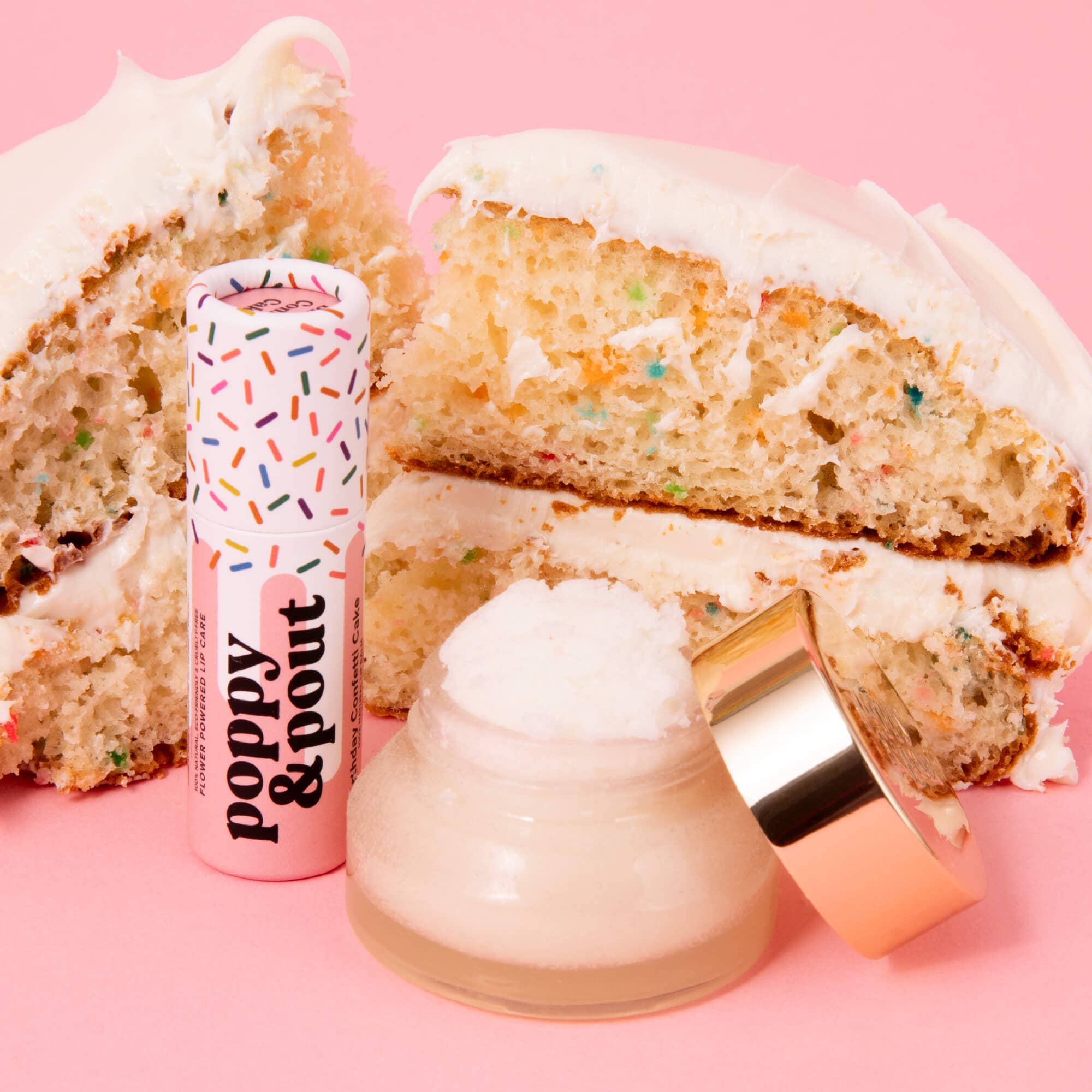 Poppy & Pout  Lip Care Duo-Birthday Confetti Cake