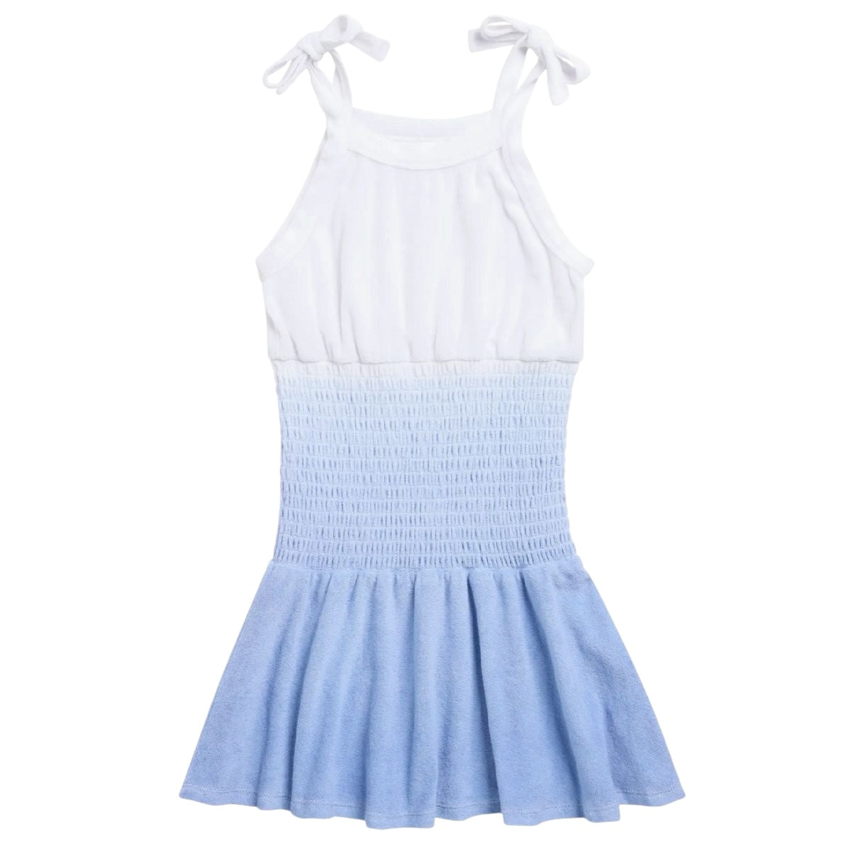 Tween Girls Blue Ombre Terry Cloth Swim Coverup Dress