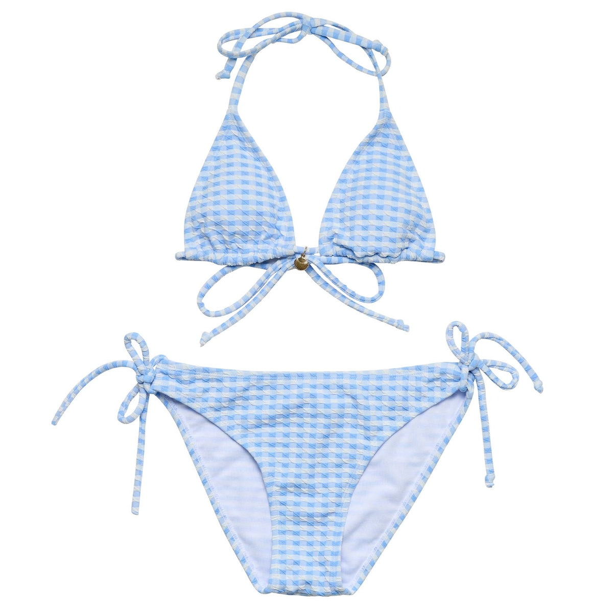 Snapper Rock Seaside Gingham Tween Triangle Bikini