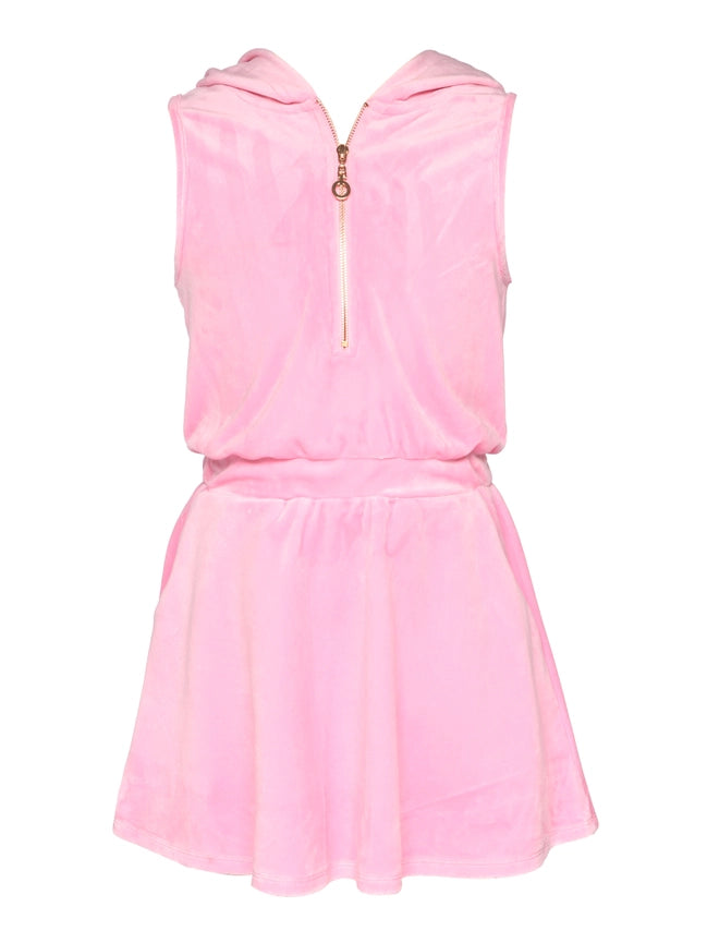 Baby Sara / Hannah Banana Sleeveless Hooded Velour Dress with Half Zip * Preorder *