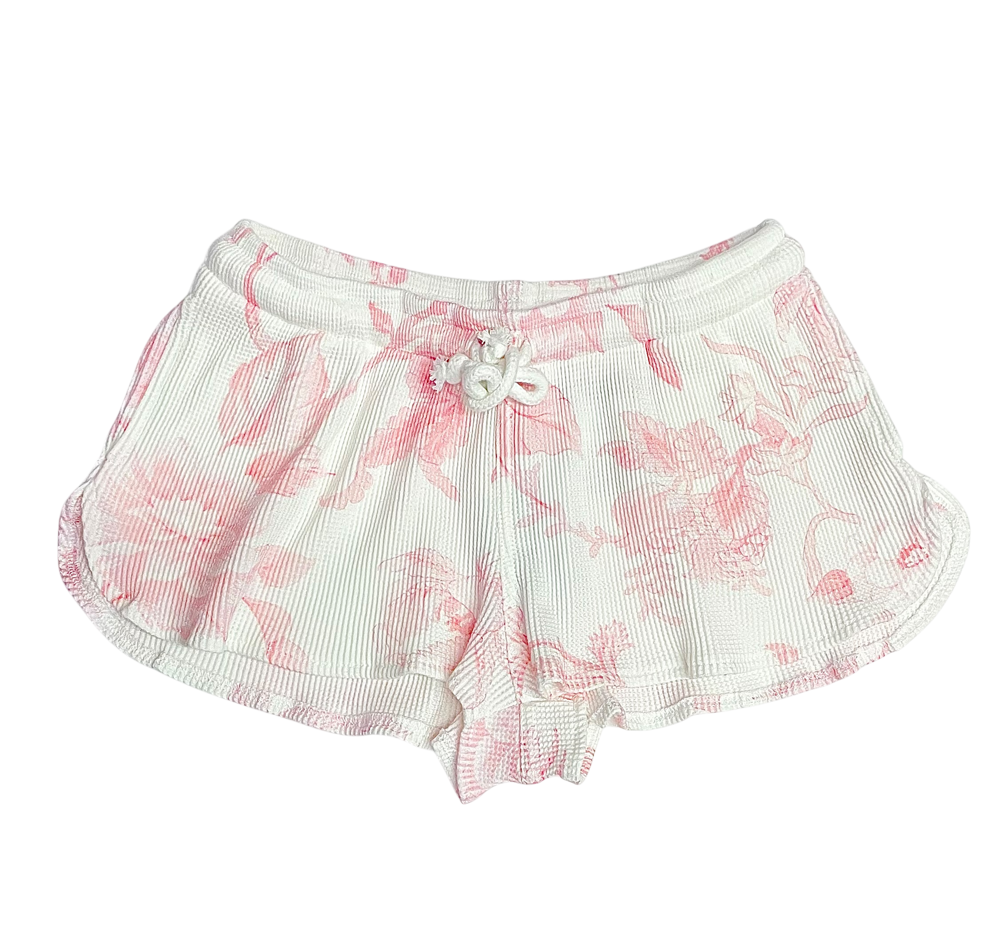 KatieJ NYC Brynn Waffle Short- Pink Toile