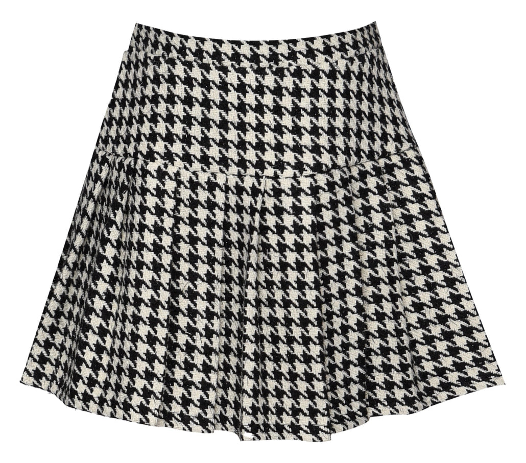 Hannah Banana Houndstooth Tweed Skort