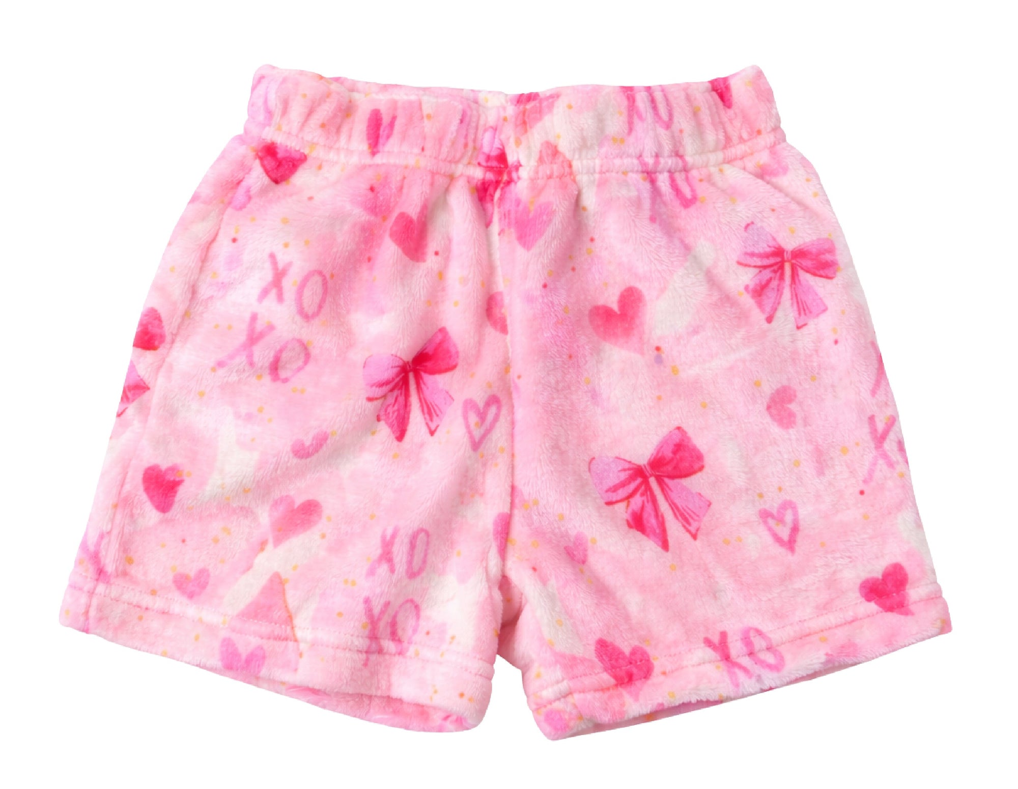 Preppy Goose Plush Bows Print Lounge Shorts