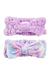 Pack de 2 diademas de spa con efecto tie dye en lavanda y azul