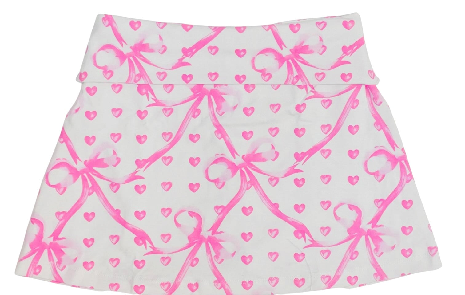 90s inspired foldover waist skort for tween girls
