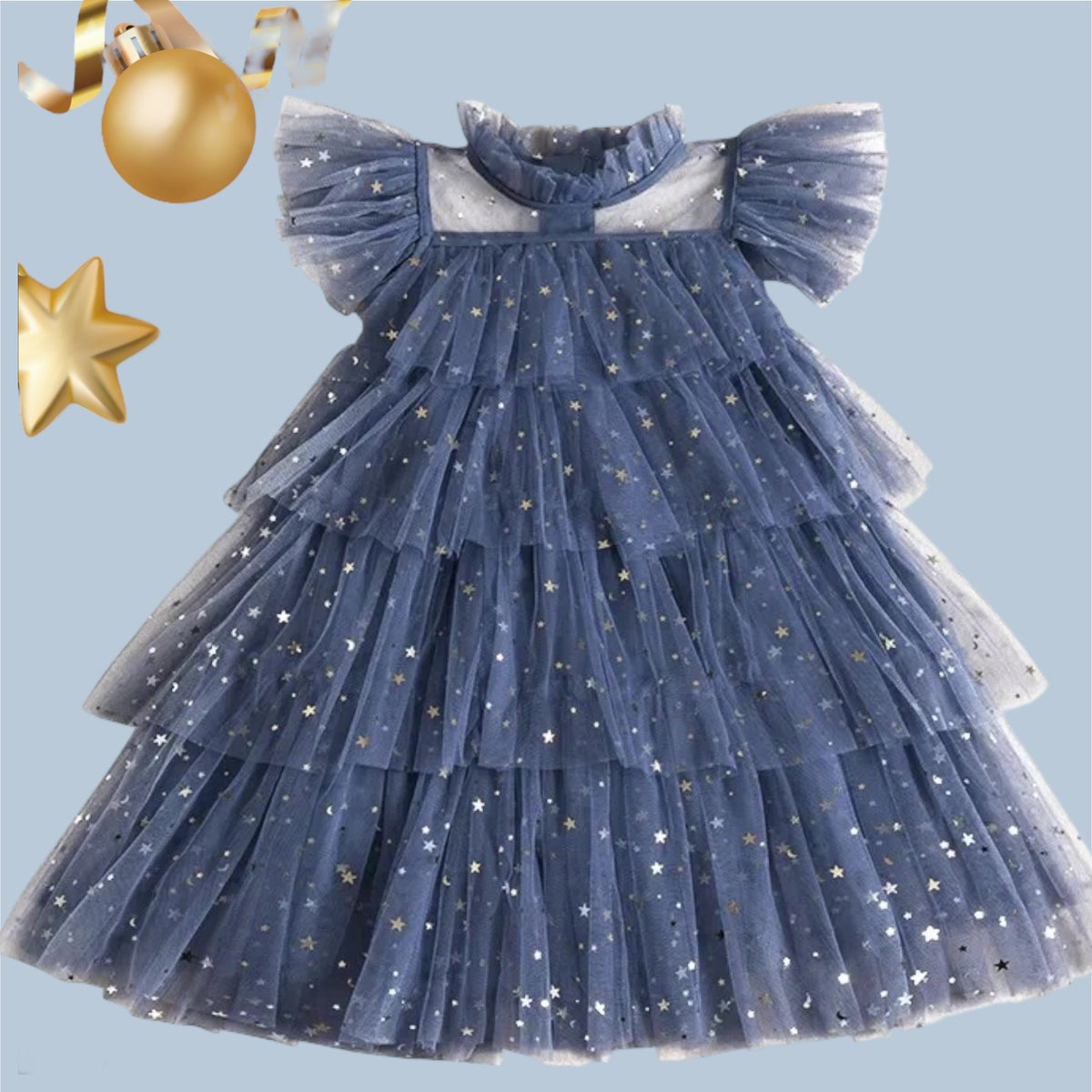 Stardust &amp; Glitter Wednesday Tulle Dress - Slate